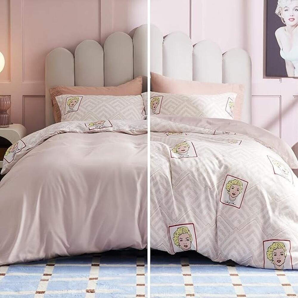 Marilyn Monroe x Bedsure Duvet Cover King Size - Reversible Iconic Print